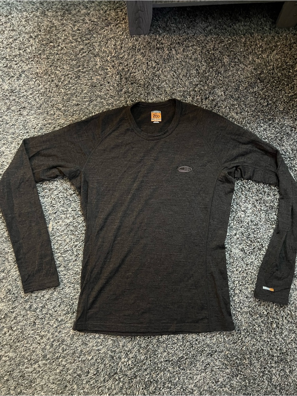 Icebreaker Men's Dark Charcoal Long-Sleeve Merino Top